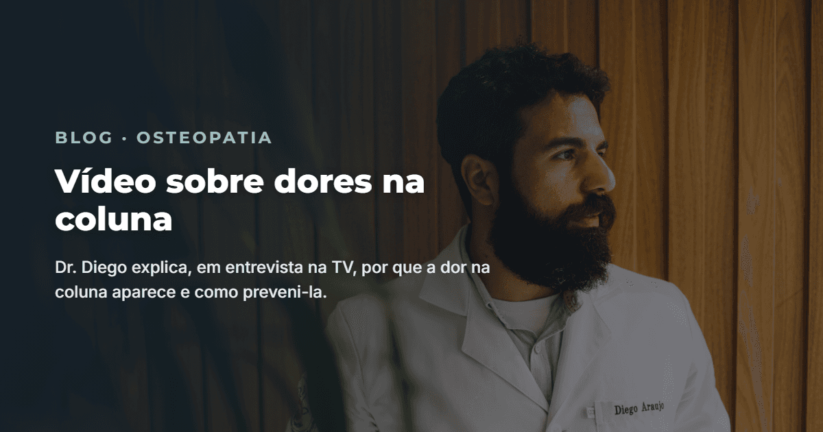 Vídeo sobre dores na coluna