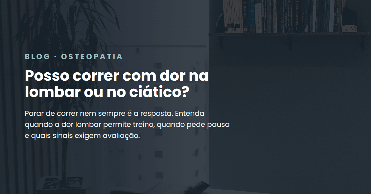 Sala de atendimento de osteopatia com maca preparada, planta e luz natural